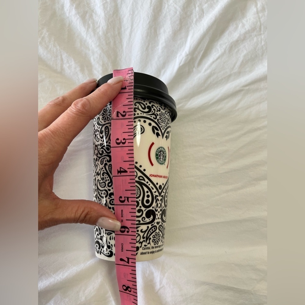 Starbucks x Jonathan Adler | Red 12 oz Ceramic Travel Mug Limited Edition 2010 - Picture 6 of 9